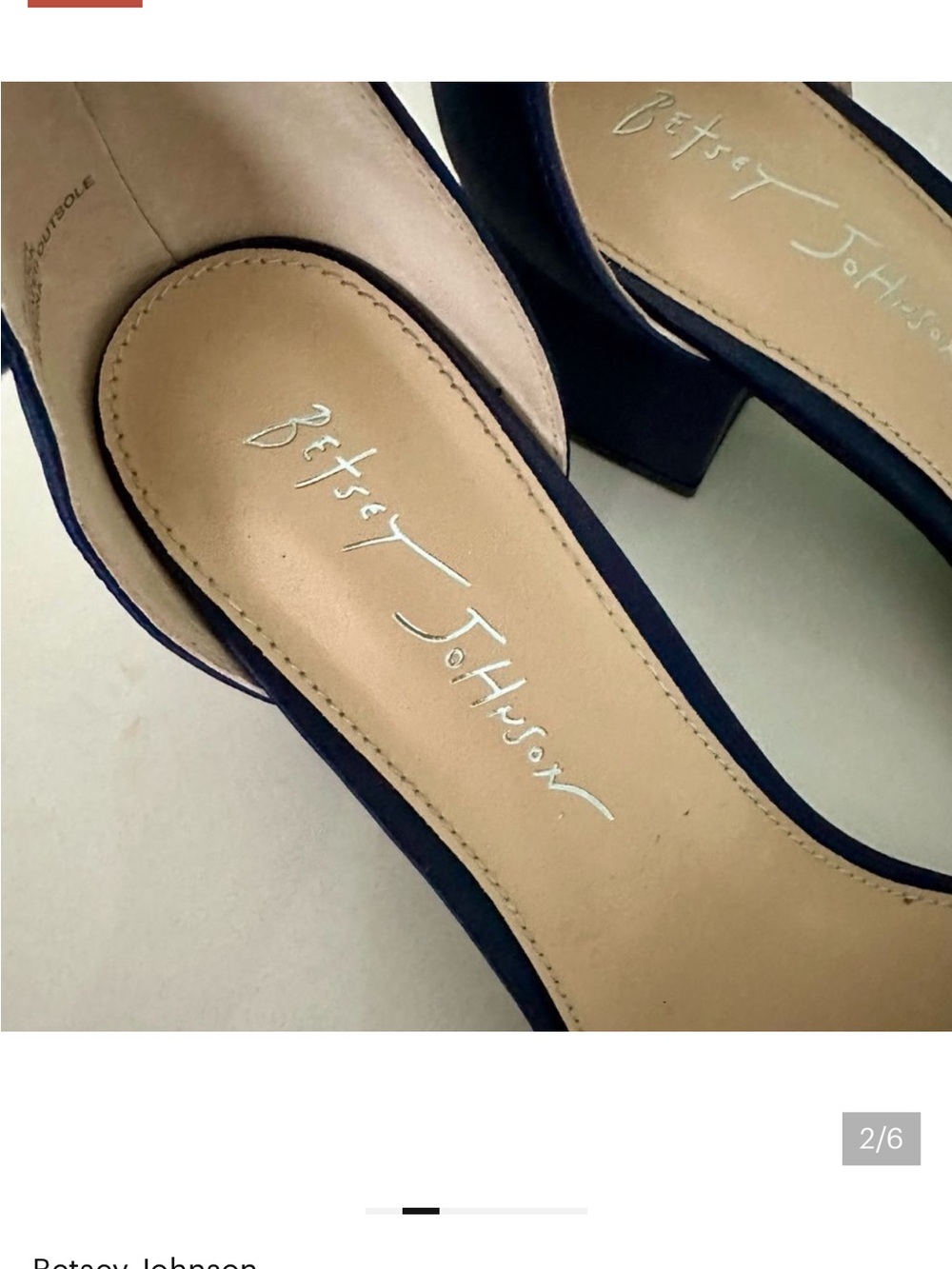Betsey Johnson Navy Crystal Floral Strap Block Heel Sandals 7.5 - Picture 3 of 9